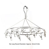 Clothes Drying Hanger Stainless Steel Multi Clip Laundry Drip Hanging Rack for Underwear Socks Hat No Loop Round