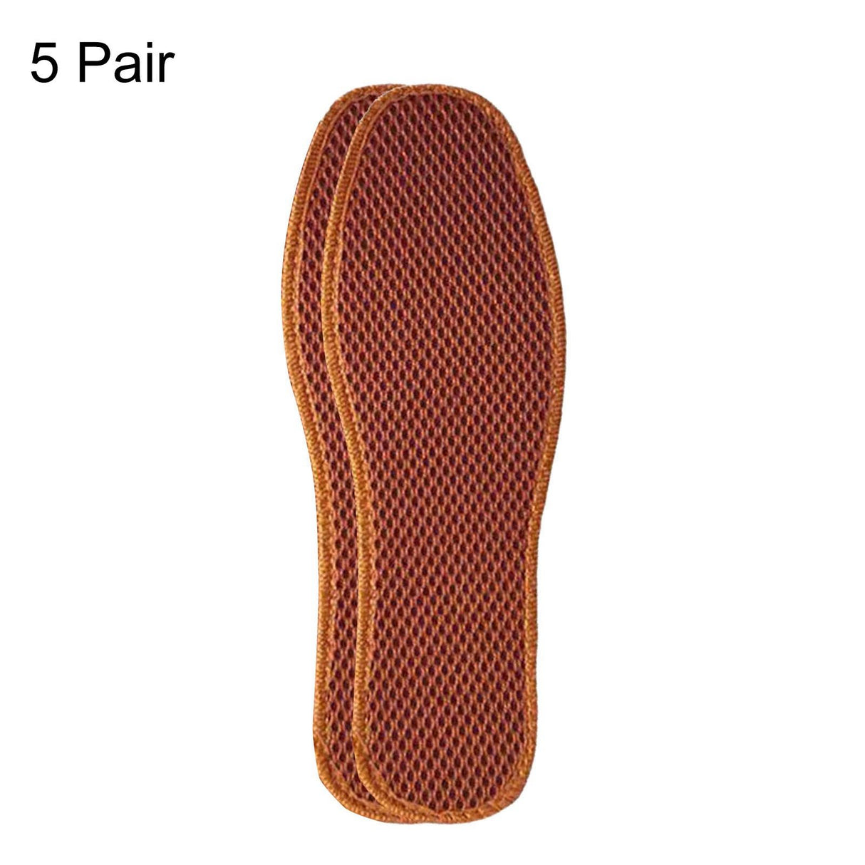 Bamboo Charcoal Deodorant Mesh Insoles Breathable Absorb Sweat Shoe Pads for Men Women Khaki 41