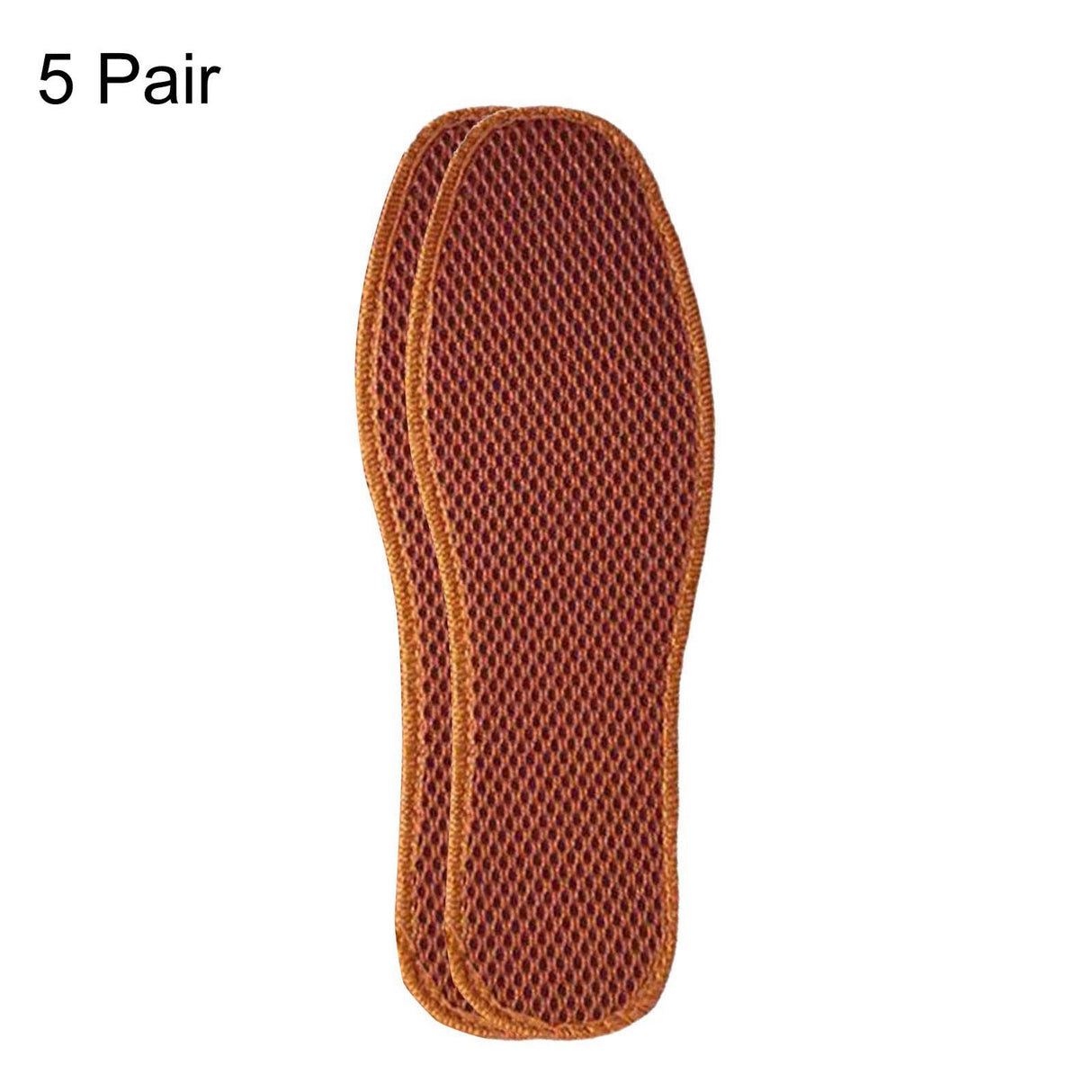 Bamboo Charcoal Deodorant Mesh Insoles Breathable Absorb Sweat Shoe Pads for Men Women Khaki 42