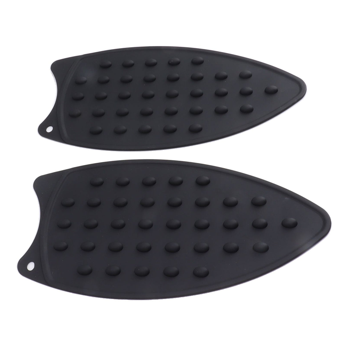 2Pcs Silicone Iron Rest Pad Durable Impact Resistant Heat Resistant Iron Mat for Ironing Boards Irons Black