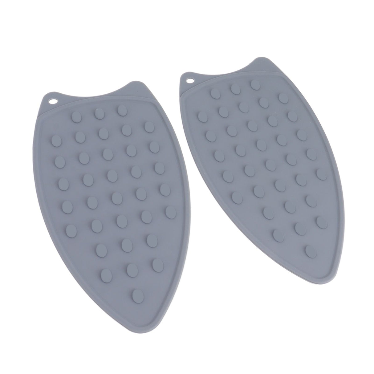 2Pcs Silicone Iron Rest Pad Durable Impact Resistant Heat Resistant Iron Mat for Ironing Boards Irons Gray
