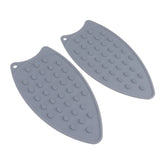 2Pcs Silicone Iron Rest Pad Durable Impact Resistant Heat Resistant Iron Mat for Ironing Boards Irons Gray