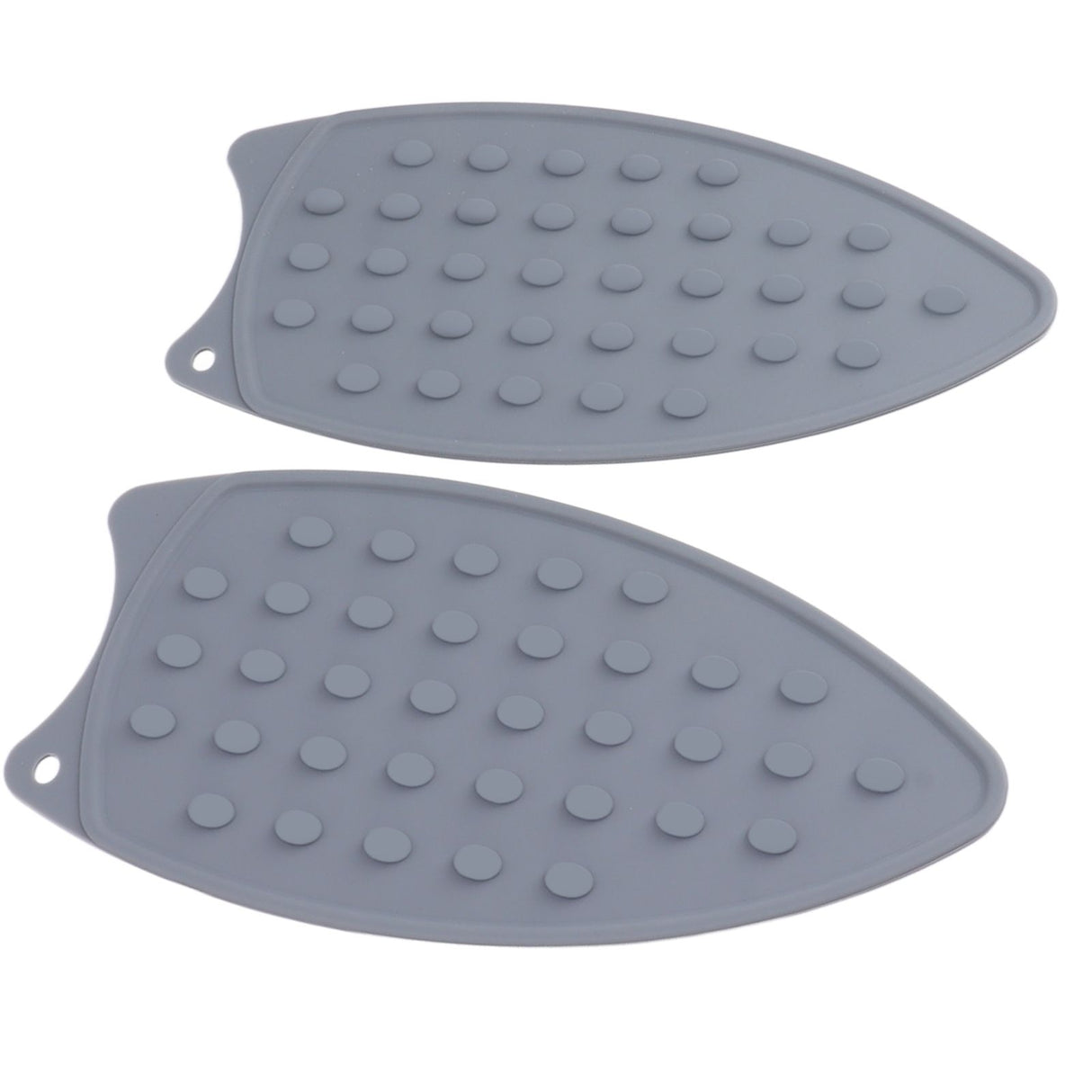 2Pcs Silicone Iron Rest Pad Durable Impact Resistant Heat Resistant Iron Mat for Ironing Boards Irons Gray