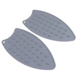 2Pcs Silicone Iron Rest Pad Durable Impact Resistant Heat Resistant Iron Mat for Ironing Boards Irons Gray
