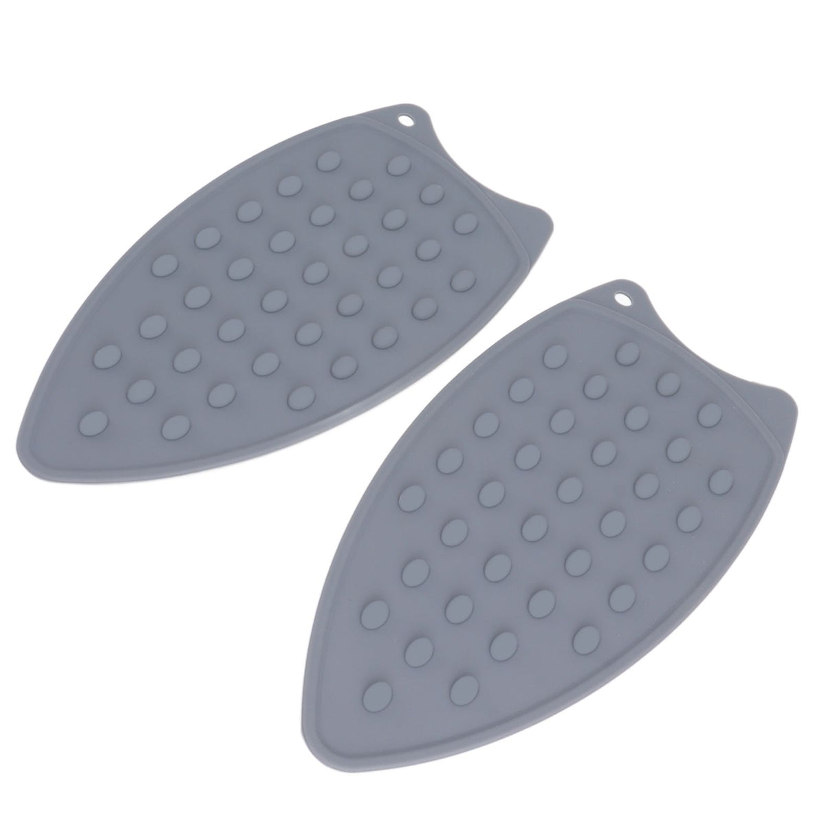 2Pcs Silicone Iron Rest Pad Durable Impact Resistant Heat Resistant Iron Mat for Ironing Boards Irons Gray