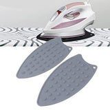 2Pcs Silicone Iron Rest Pad Durable Impact Resistant Heat Resistant Iron Mat for Ironing Boards Irons Gray - Extra Image