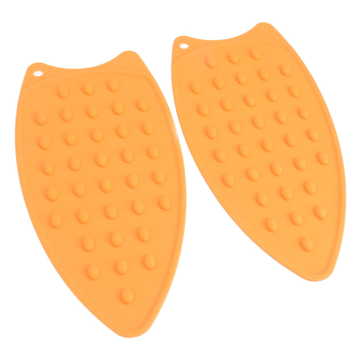 2Pcs Silicone Iron Rest Pad Durable Impact Resistant Heat Resistant Iron Mat for Ironing Boards Irons Orange