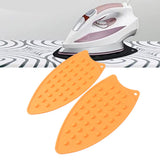 2Pcs Silicone Iron Rest Pad Durable Impact Resistant Heat Resistant Iron Mat for Ironing Boards Irons Orange - Extra Image