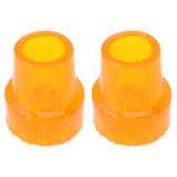 2pcs Cane Tips Anti Slip Rubber Crutch Cane Rubber Pads Tips Replacement for Walking Stick - Front View