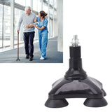 Crutch Tip Slip Proof Walking Cane Foot Tip Good Stability ABS Accessory for Replacement - Extra Image
