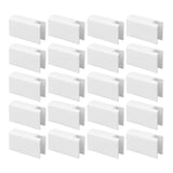 20Pcs Sliding Door Window Lock Stop Block Plastic Limit Safe Non Collision Accessories Long - 45-Degree Angle
