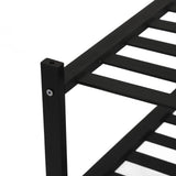 Bamboo Shoe Rack Stackable Shoe Shelf Storage Organizer for Closet Entryway Hallway Bathroom Living Room Black 4 Layer - Extra Image