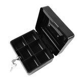 Metal Cash Box with Lock Safety Portable Small Metal Storage Box with 2 Keys for Money Document Home Car - Rear View