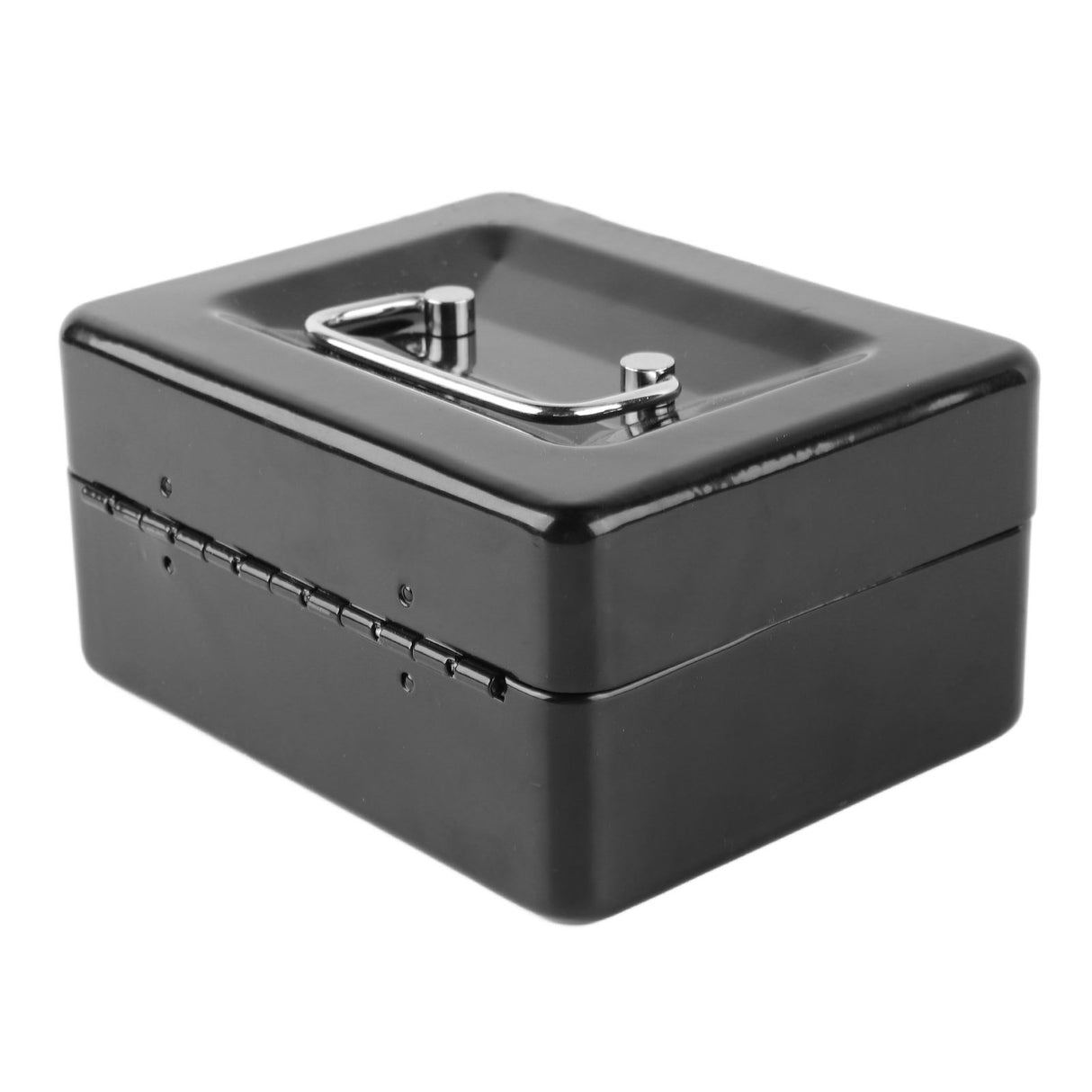 Metal Cash Box with Lock Safety Portable Small Metal Storage Box with 2 Keys for Money Document Home Car