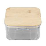 Airtight Food Storage Container Clear Food Storage Jar with Bamboo Lid for Noodles Flour Cereal Rice Tea Coffee Beans 450ml 10.7x5.7cm / 4.2x2.2in