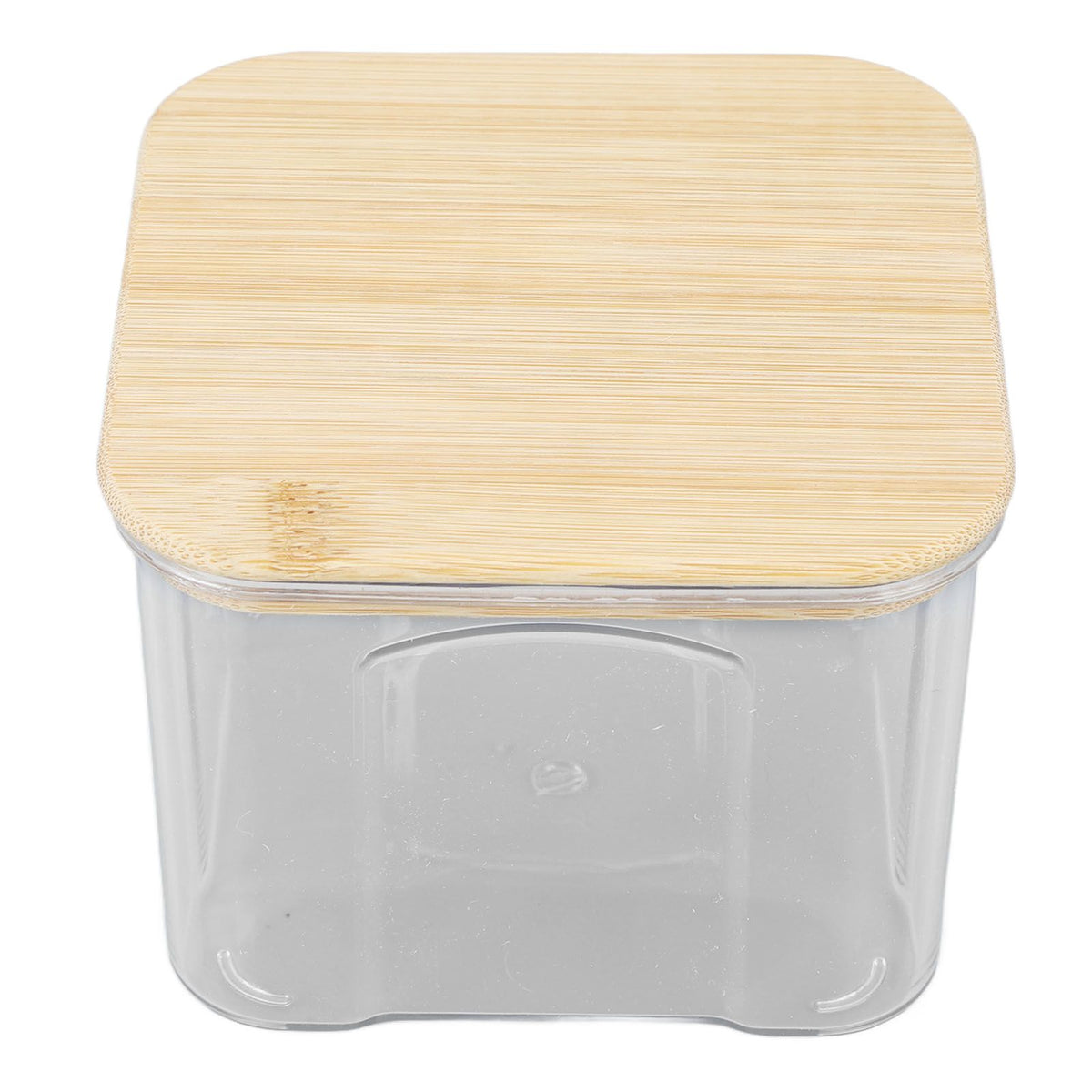 Airtight Food Storage Container Clear Food Storage Jar with Bamboo Lid for Noodles Flour Cereal Rice Tea Coffee Beans 650ml 10.7x8.2cm / 4.2x3.2in