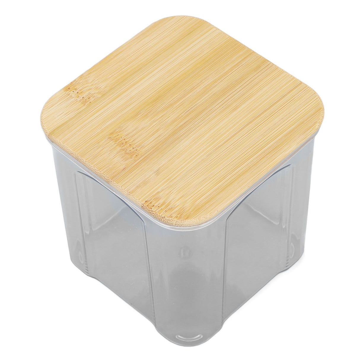 Airtight Food Storage Container Clear Food Storage Jar with Bamboo Lid for Noodles Flour Cereal Rice Tea Coffee Beans 900ml 10.7x11cm / 4.2x4.3in