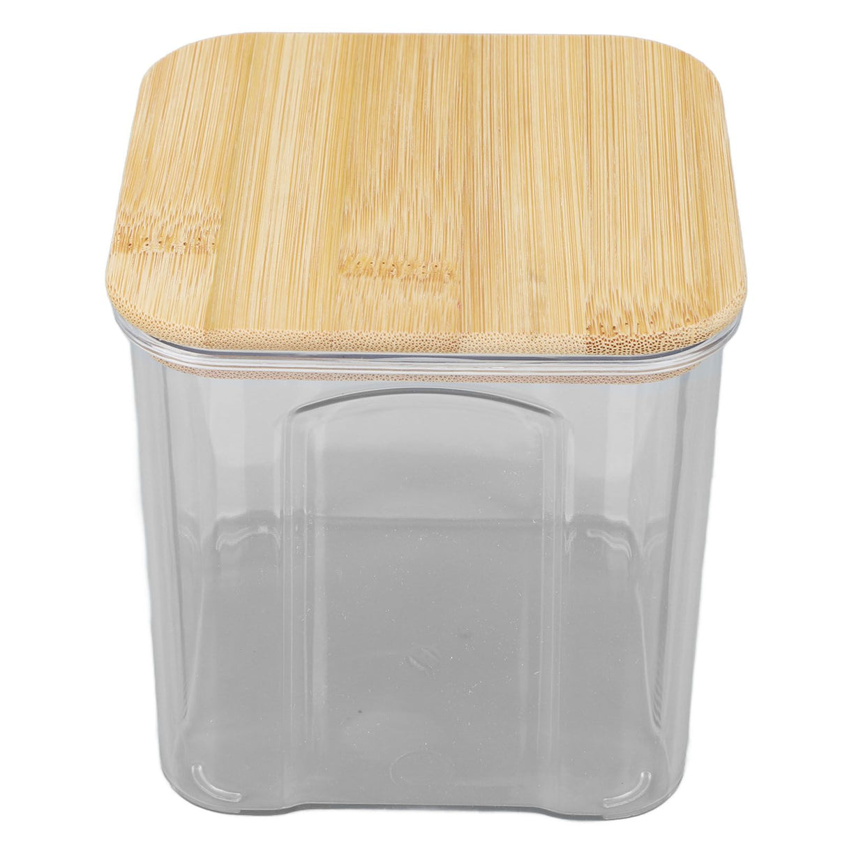 Airtight Food Storage Container Clear Food Storage Jar with Bamboo Lid for Noodles Flour Cereal Rice Tea Coffee Beans 900ml 10.7x11cm / 4.2x4.3in
