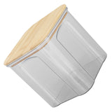 Airtight Food Storage Container Clear Food Storage Jar with Bamboo Lid for Noodles Flour Cereal Rice Tea Coffee Beans 900ml 10.7x11cm / 4.2x4.3in