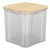 Airtight Food Storage Container Clear Food Storage Jar with Bamboo Lid for Noodles Flour Cereal Rice Tea Coffee Beans 900ml 10.7x11cm / 4.2x4.3in - Extra Image