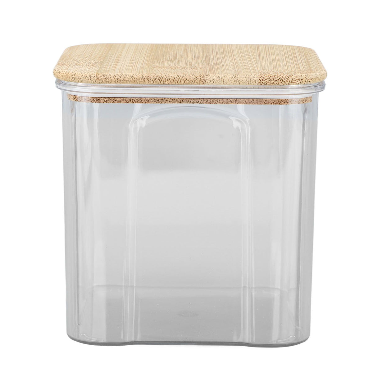 Airtight Food Storage Container Clear Food Storage Jar with Bamboo Lid for Noodles Flour Cereal Rice Tea Coffee Beans 900ml 10.7x11cm / 4.2x4.3in
