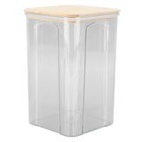 Airtight Food Storage Container Clear Food Storage Jar with Bamboo Lid for Noodles Flour Cereal Rice Tea Coffee Beans 1400ml 10.7x17cm / 4.2x6.7in - Extra Image