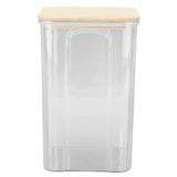 Airtight Food Storage Container Clear Food Storage Jar with Bamboo Lid for Noodles Flour Cereal Rice Tea Coffee Beans 1400ml 10.7x17cm / 4.2x6.7in