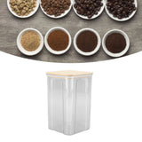 Airtight Food Storage Container Clear Food Storage Jar with Bamboo Lid for Noodles Flour Cereal Rice Tea Coffee Beans 1400ml 10.7x17cm / 4.2x6.7in - Extra Image