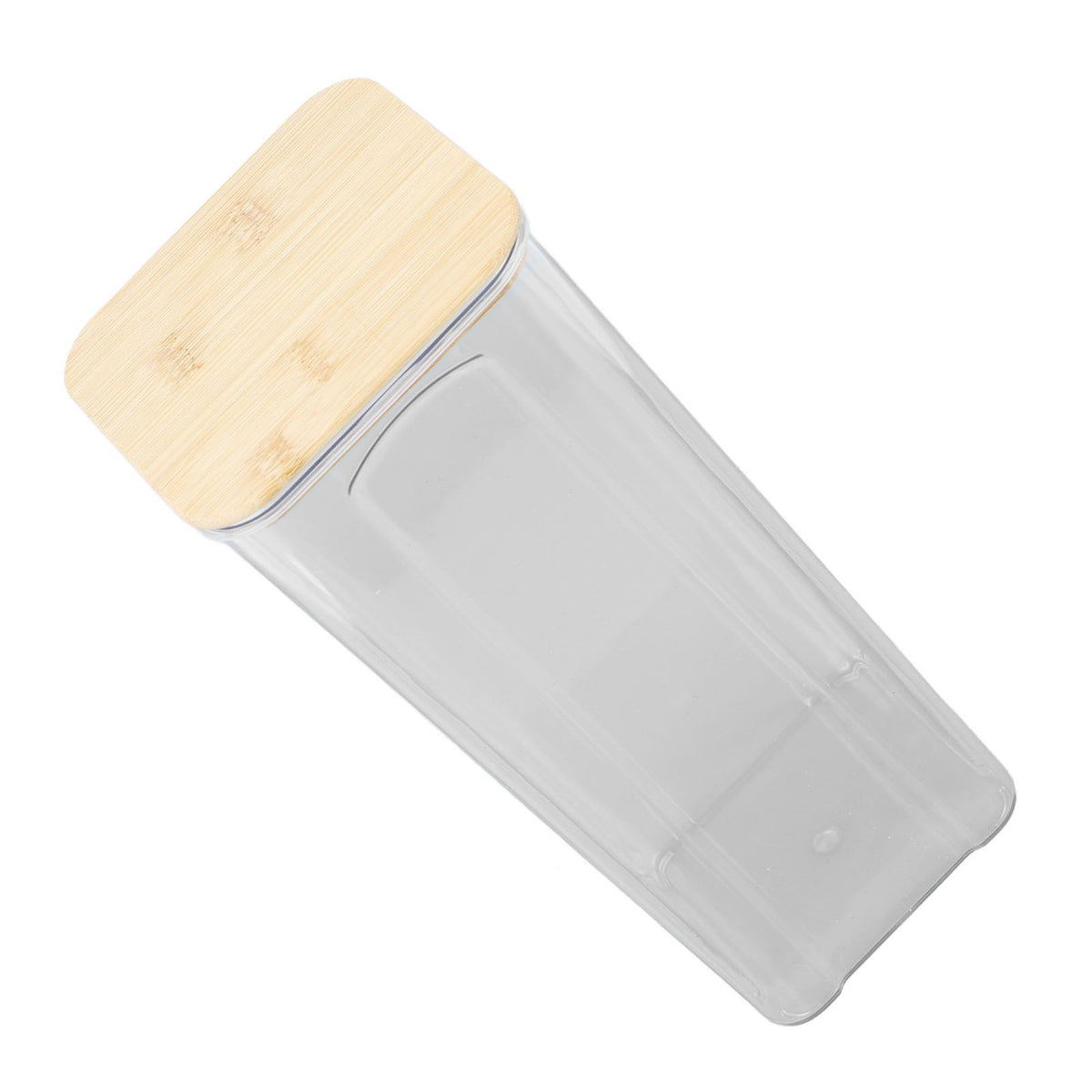 Airtight Food Storage Container Clear Food Storage Jar with Bamboo Lid for Noodles Flour Cereal Rice Tea Coffee Beans 2000ml 10.7x25.5cm / 4.2x10.0in