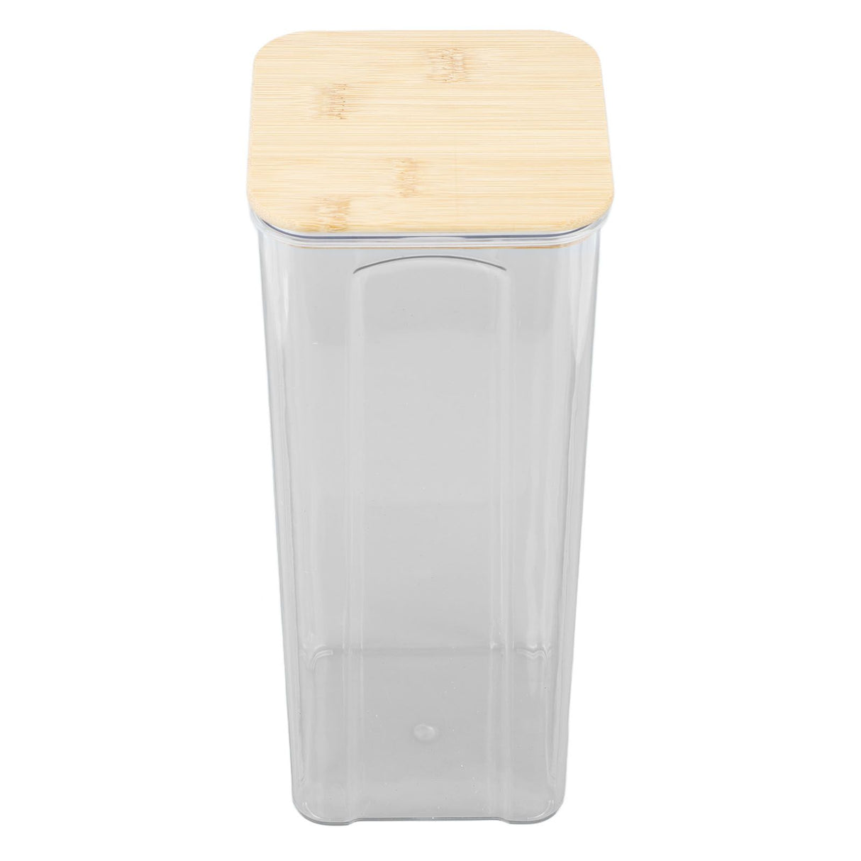 Airtight Food Storage Container Clear Food Storage Jar with Bamboo Lid for Noodles Flour Cereal Rice Tea Coffee Beans 2000ml 10.7x25.5cm / 4.2x10.0in