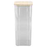 Airtight Food Storage Container Clear Food Storage Jar with Bamboo Lid for Noodles Flour Cereal Rice Tea Coffee Beans 2000ml 10.7x25.5cm / 4.2x10.0in - Extra Image