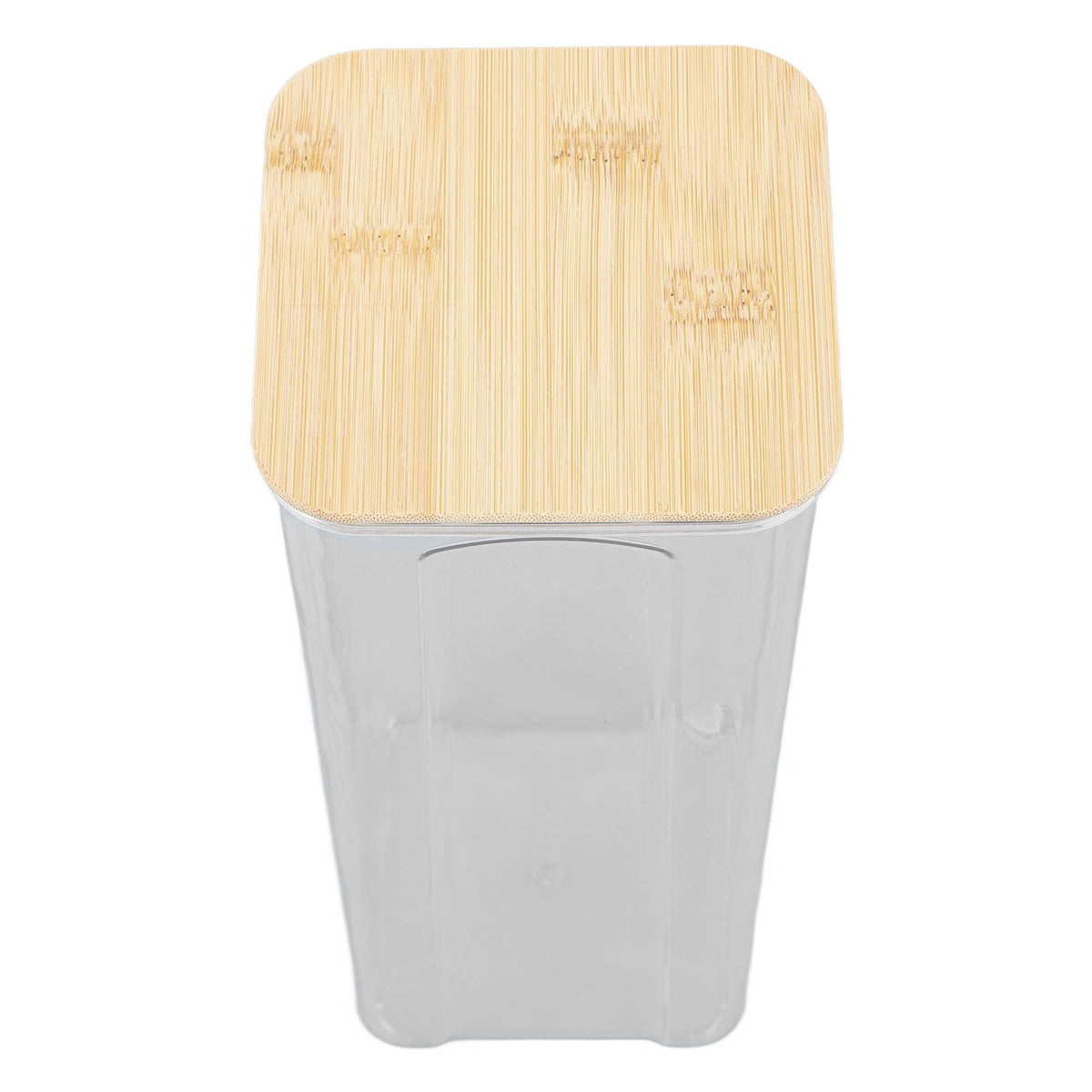 Airtight Food Storage Container Clear Food Storage Jar with Bamboo Lid for Noodles Flour Cereal Rice Tea Coffee Beans 2000ml 10.7x25.5cm / 4.2x10.0in