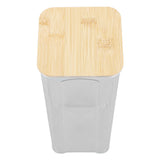 Airtight Food Storage Container Clear Food Storage Jar with Bamboo Lid for Noodles Flour Cereal Rice Tea Coffee Beans 2000ml 10.7x25.5cm / 4.2x10.0in