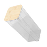 Airtight Food Storage Container Clear Food Storage Jar with Bamboo Lid for Noodles Flour Cereal Rice Tea Coffee Beans 2000ml 10.7x25.5cm / 4.2x10.0in - Extra Image