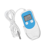 Digital Temperature Humidity Data Logger Reusable High Accuracy PDF Report USB Refrigerator Thermometer Recorder for Cold Chain - Low Angle