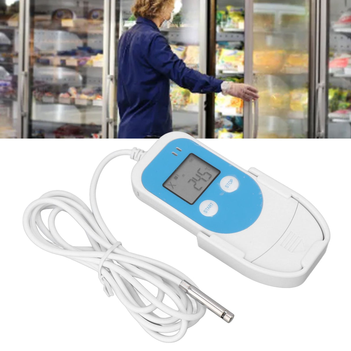 Digital Temperature Humidity Data Logger Reusable High Accuracy PDF Report USB Refrigerator Thermometer Recorder for Cold Chain