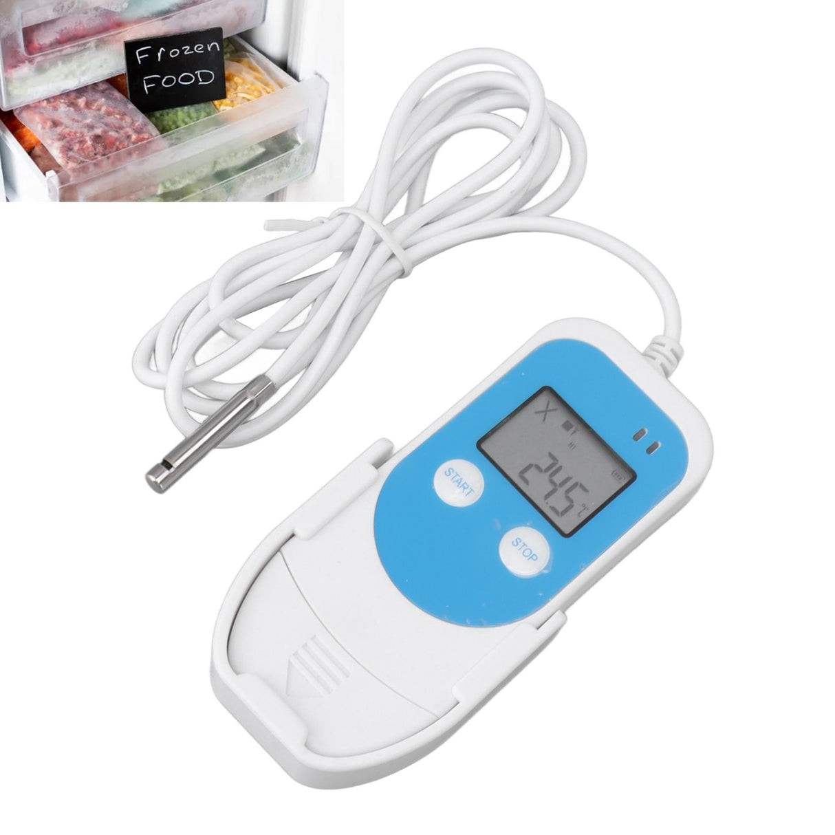 Digital Temperature Humidity Data Logger Reusable High Accuracy PDF Report USB Refrigerator Thermometer Recorder for Cold Chain