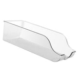 Clear Plastic Storage Bin Refrigerator Organizer Bin Household Double Ear Transparent Storage Box PET Desktop Basket - Front View