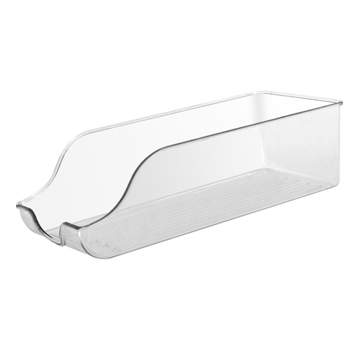 Clear Plastic Storage Bin Refrigerator Organizer Bin Household Double Ear Transparent Storage Box PET Desktop Basket