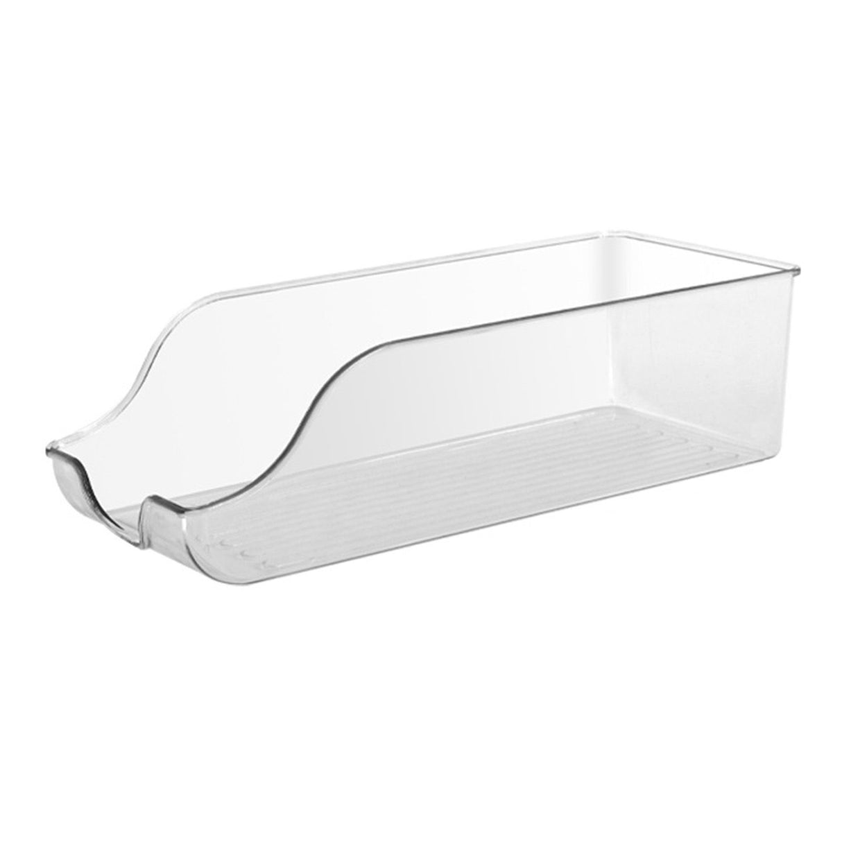 Clear Plastic Storage Bin Refrigerator Organizer Bin Household Double Ear Transparent Storage Box PET Desktop Basket