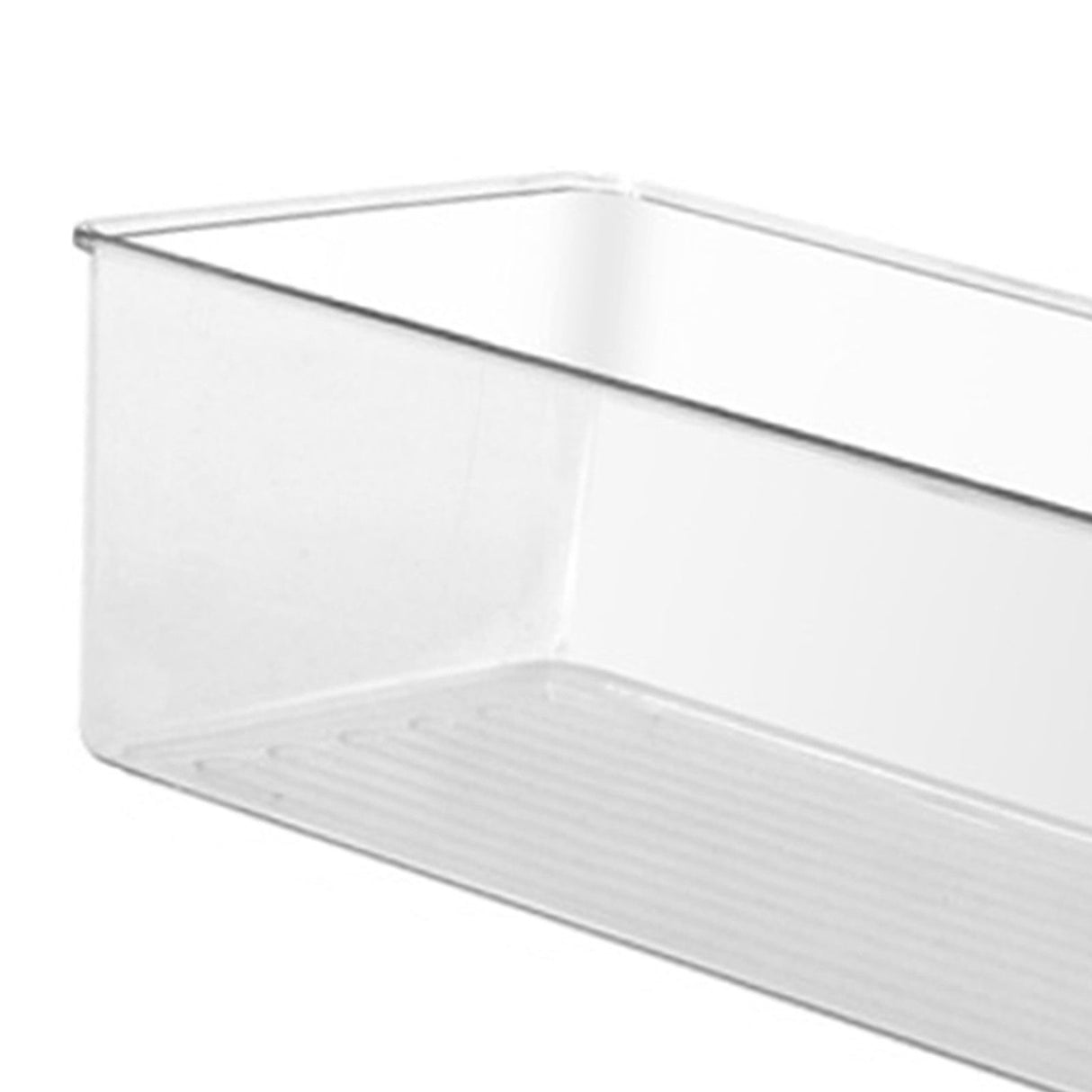 Clear Plastic Storage Bin Refrigerator Organizer Bin Household Double Ear Transparent Storage Box PET Desktop Basket