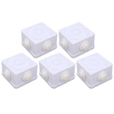5Pcs Plastic Waterproof Cable Box with Rubber Plug IP55 Waterproof Plug Junction Wire Box