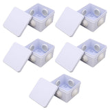 5Pcs Plastic Waterproof Cable Box with Rubber Plug IP55 Waterproof Plug Junction Wire Box - 45-Degree Angle