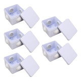 5Pcs Plastic Waterproof Cable Box with Rubber Plug IP55 Waterproof Plug Junction Wire Box - Close-Up Angle