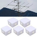 5Pcs Plastic Waterproof Cable Box with Rubber Plug IP55 Waterproof Plug Junction Wire Box