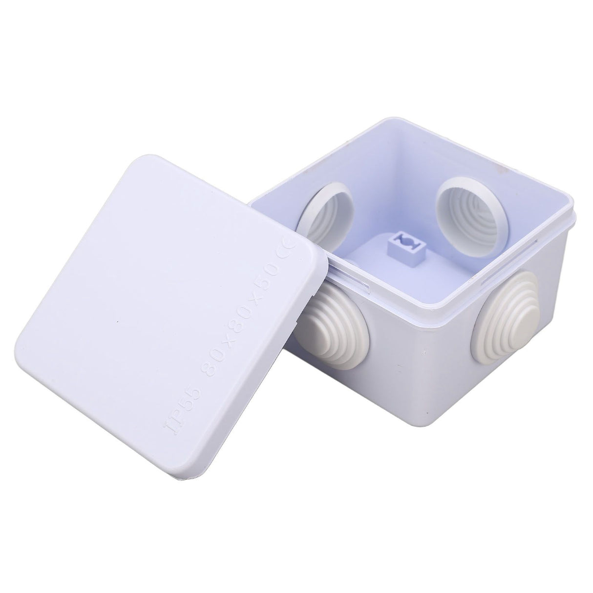 5Pcs Plastic Waterproof Cable Box with Rubber Plug IP55 Waterproof Plug Junction Wire Box