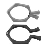 2PCS Sublimation Cup Clamp ABS Nonslip Tumbler Wrapping Clamp for Sublimation Paper Tumblers Black and Grey - Front View