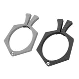 2PCS Sublimation Cup Clamp ABS Nonslip Tumbler Wrapping Clamp for Sublimation Paper Tumblers Black and Grey - Rear View