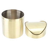 Desktop Trash Can 304 Stainless Steel Fingerprint Proof Compact Space Saving Mini Countertop Trash Can for Office Gold - 45-Degree Angle