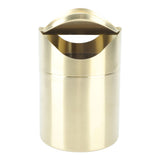 Desktop Trash Can 304 Stainless Steel Fingerprint Proof Compact Space Saving Mini Countertop Trash Can for Office Gold